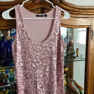 Tank top with sequins